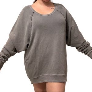 WILT Distressed Long Sleeve Lightweight Oversized Sweater Top/Dress Size Medium